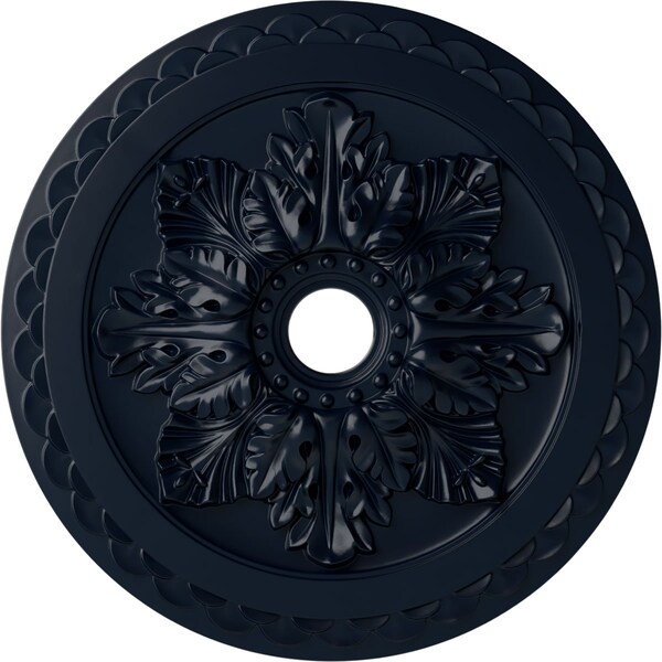 Ekena Millwork Bordeaux Deluxe Ceiling Medallion (Fits Canopies up to 4"), 23 5/8"OD x 3"ID x 2"P, Midnight Dream CM23BOMDF - main